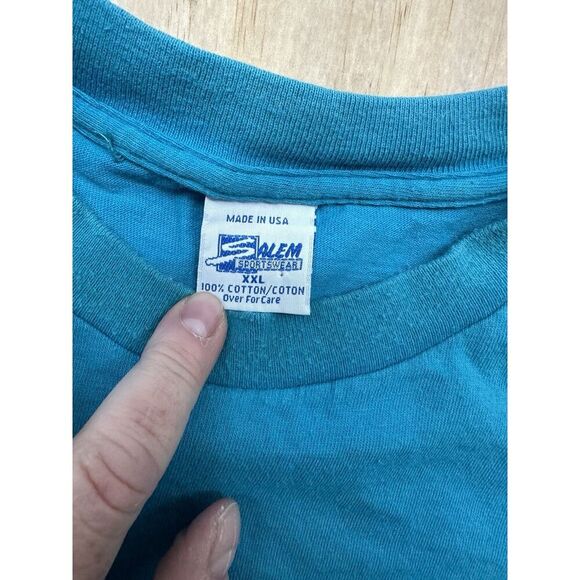 Vintage Charlotte Hornets Shirt Aerial Assault Big Logo Full Art Tee mens XXL - Picture 2 of 7